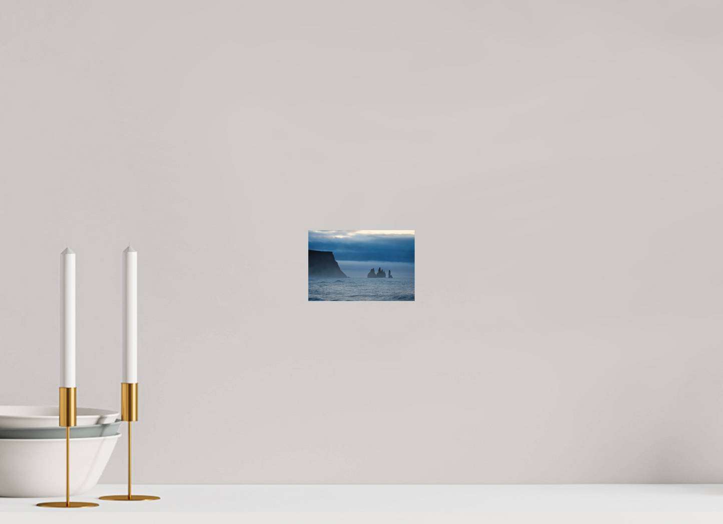 15 x 10 cm, Hahnemühle Photo Rag Bright White Reynisdrangar im Nebel