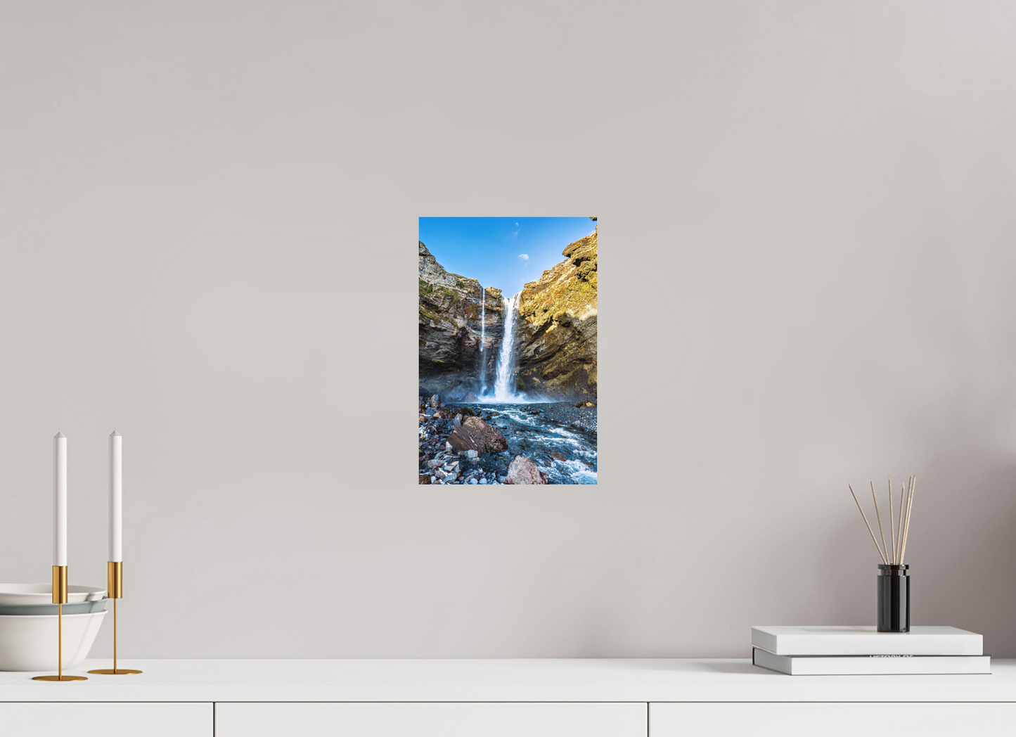 20 x 30 cm, Hahnemühle Photo Rag Bright White Wasserfall in Island