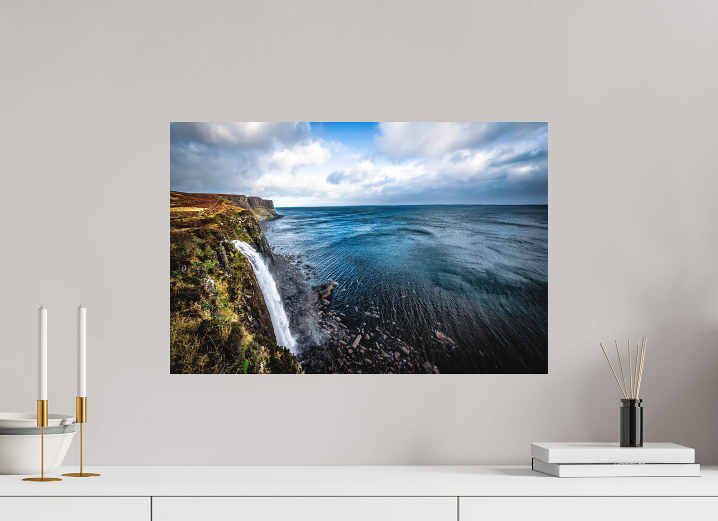 60 x 40 cm, Hahnemühle Photo Rag Bright White Kilt Rock Falls – Kraft der Küste