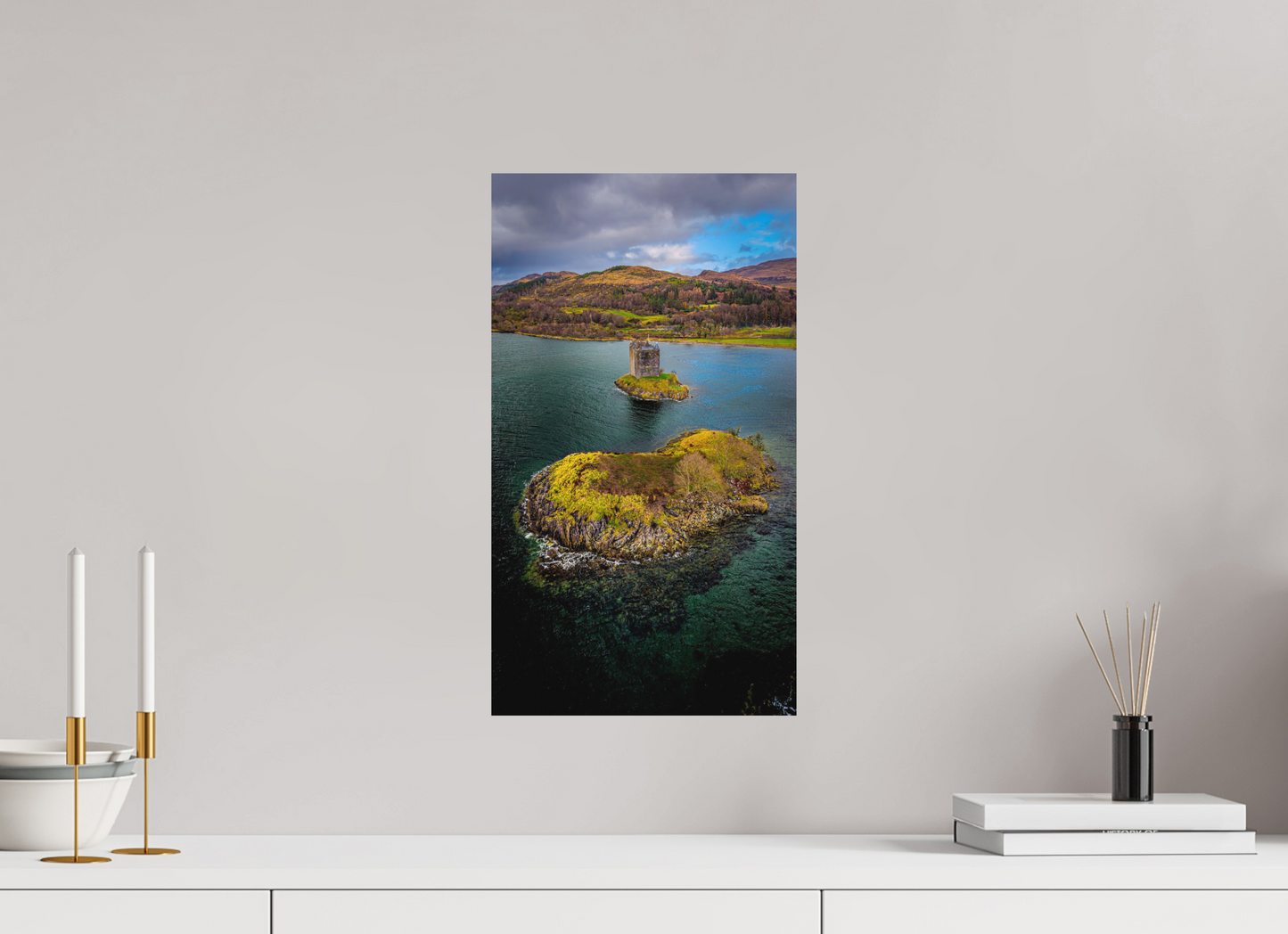 27 x 48 cm, Hahnemühle Photo Rag Bright White Castle Stalker in den Highlands