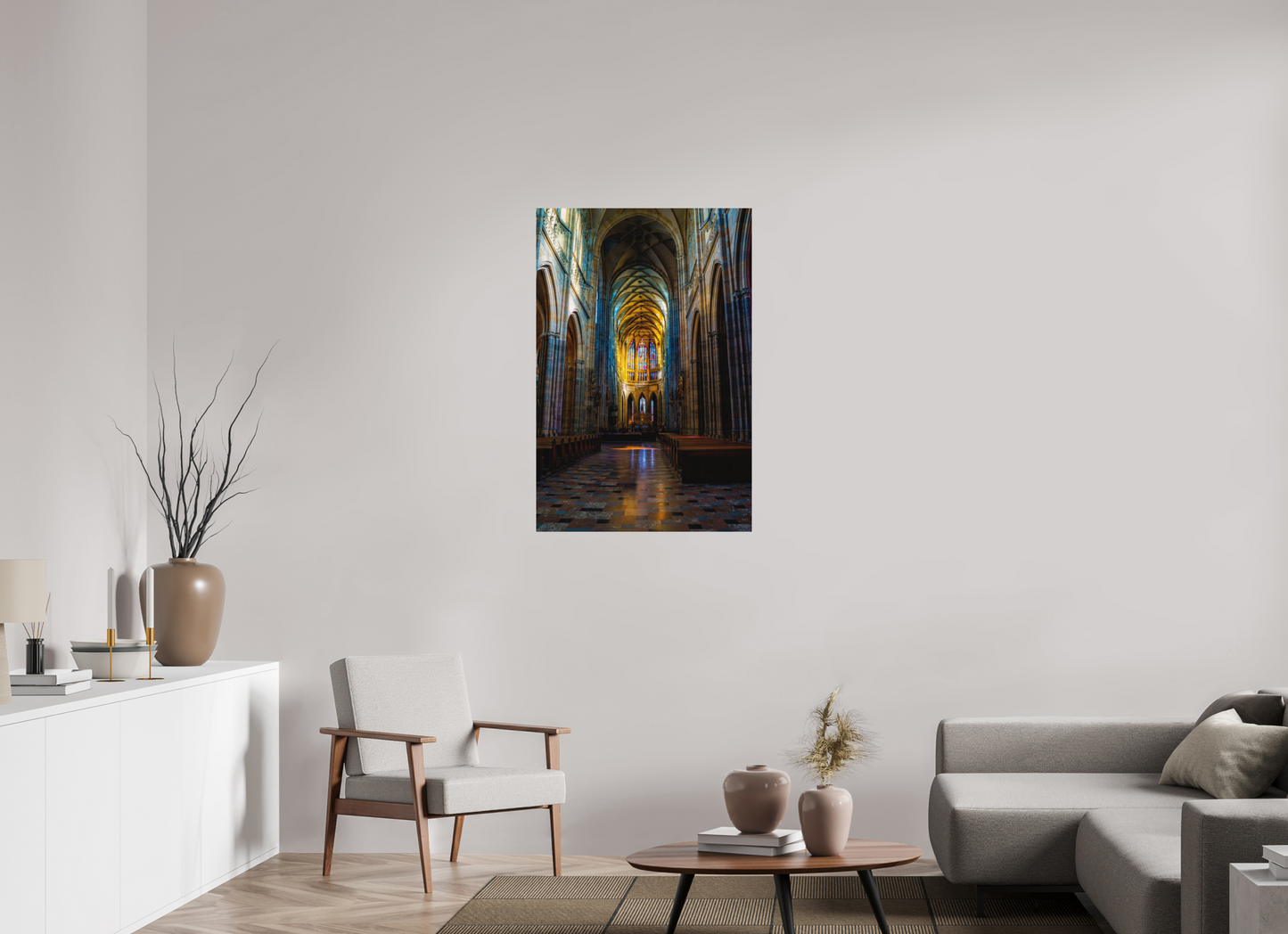 70 x 105 cm, Hahnemühle Photo Rag Bright White Licht im Prager Dom