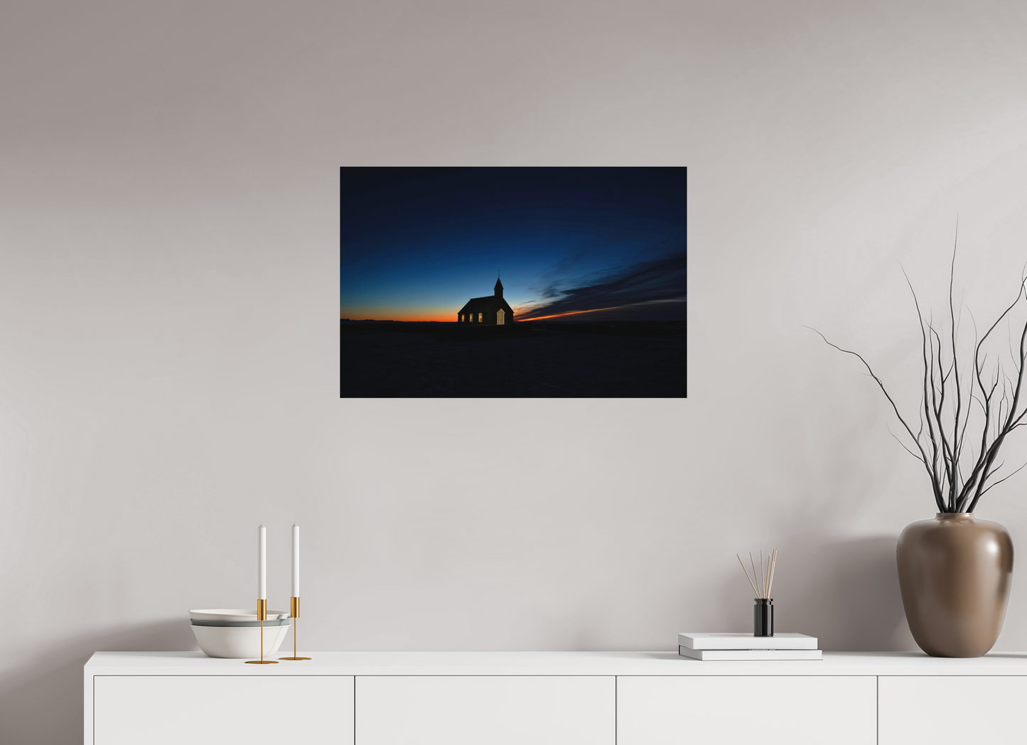 75 x 50 cm, Hahnemühle Photo Rag Bright White Schattenwelt - Budirkirkja