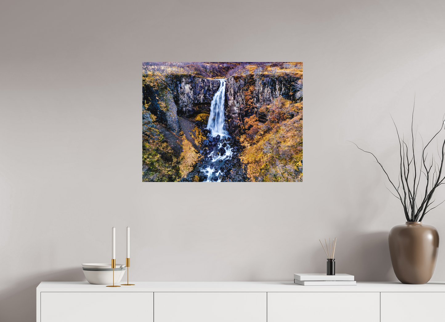 80 x 60 cm, Hahnemühle Photo Rag Bright White Hundafoss – Kraft in der Stille