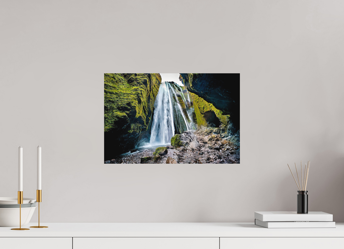 45 x 30 cm, Hahnemühle Photo Rag Bright White Gljúfrabúi – Versteckter Wasserfall