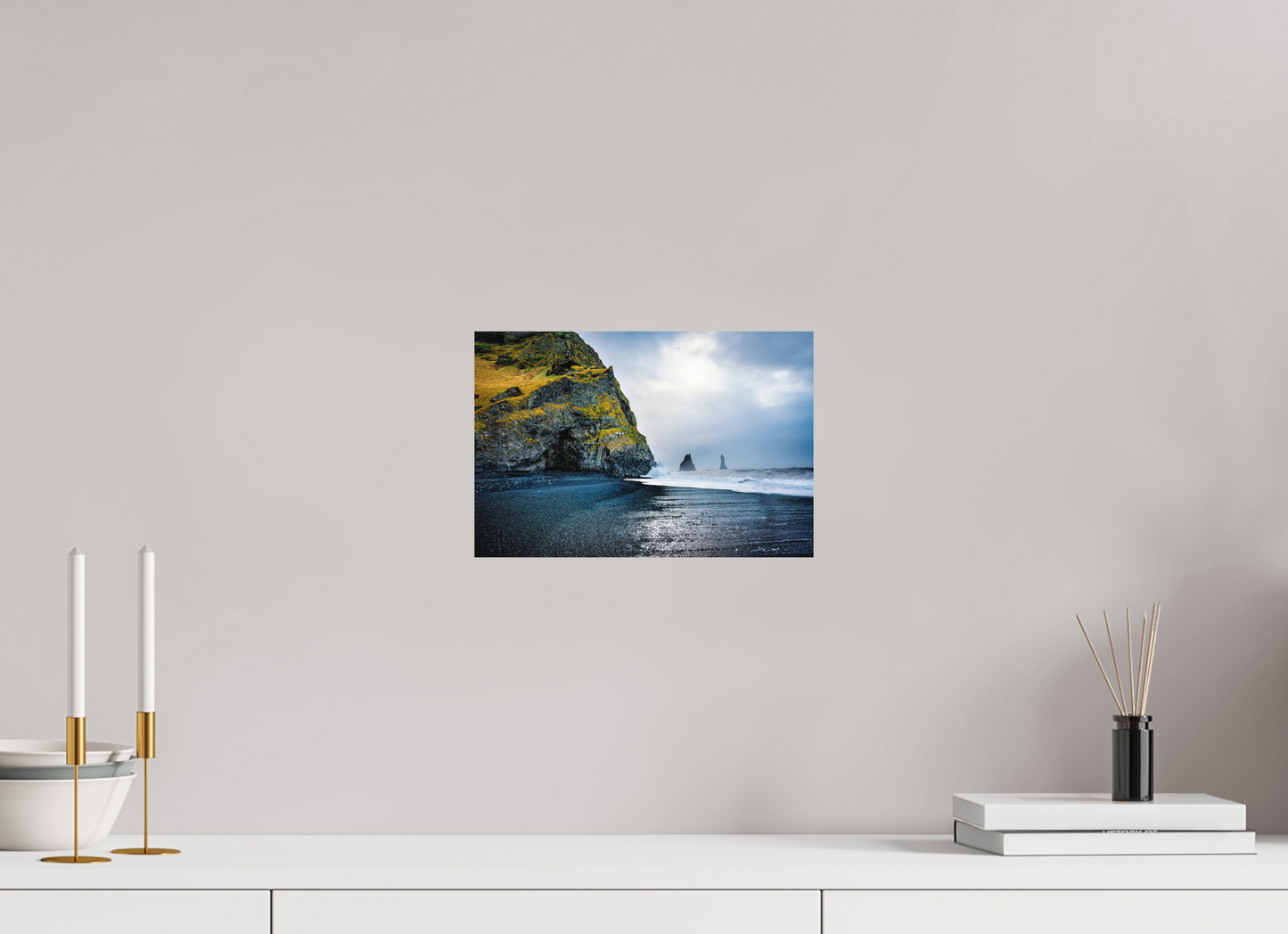 30 x 20 cm, Hahnemühle Photo Rag Bright White Reynisfjara – Schwarze Brandung