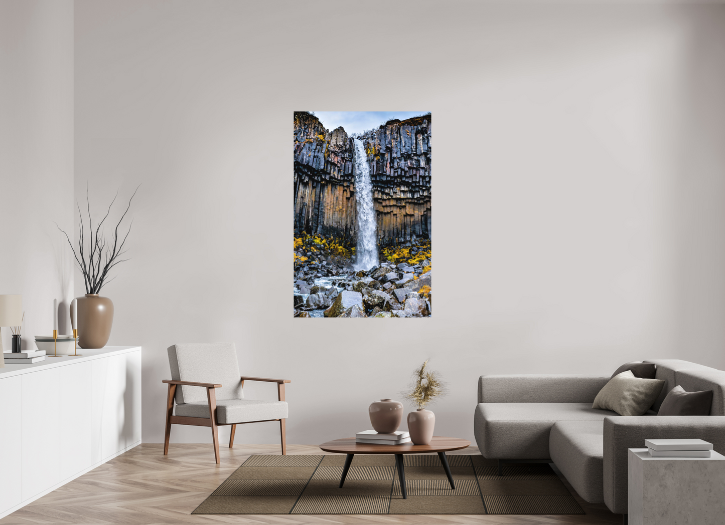 100 x 150 cm, Hahnemühle Photo Rag Bright White Svartifoss – Die Orgelwände aus Basalt