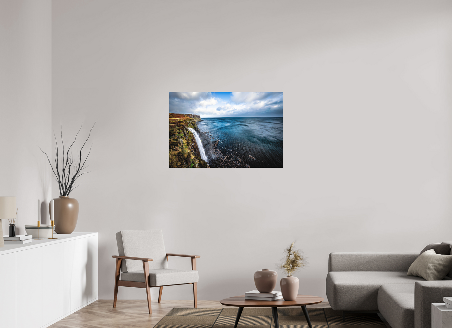 105 x 70 cm, Hahnemühle Photo Rag Bright White Kilt Rock Falls – Kraft der Küste