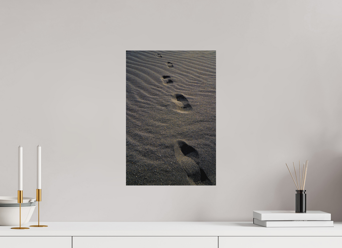 30 x 45 cm, Hahnemühle Photo Rag Bright White Spuren im schwarzen Sand