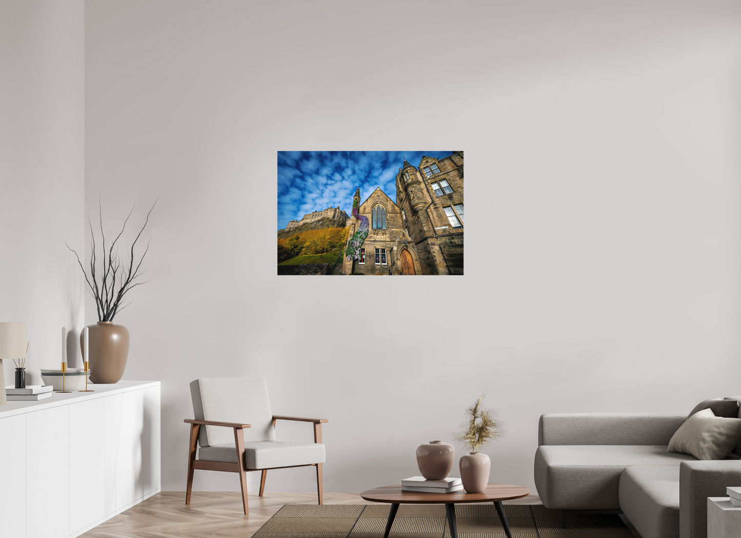 105 x 70 cm, Hahnemühle Photo Rag Bright White Blütenpfad nach Edinburgh Castle