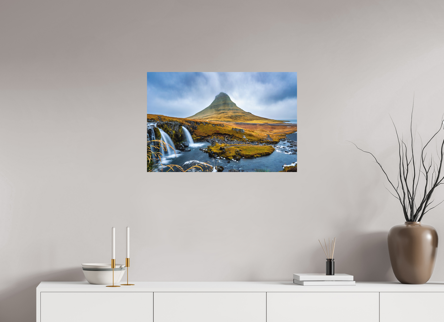 75 x 50 cm, Hahnemühle Photo Rag Bright White Kirkjufell & Kirkjufellsfoss