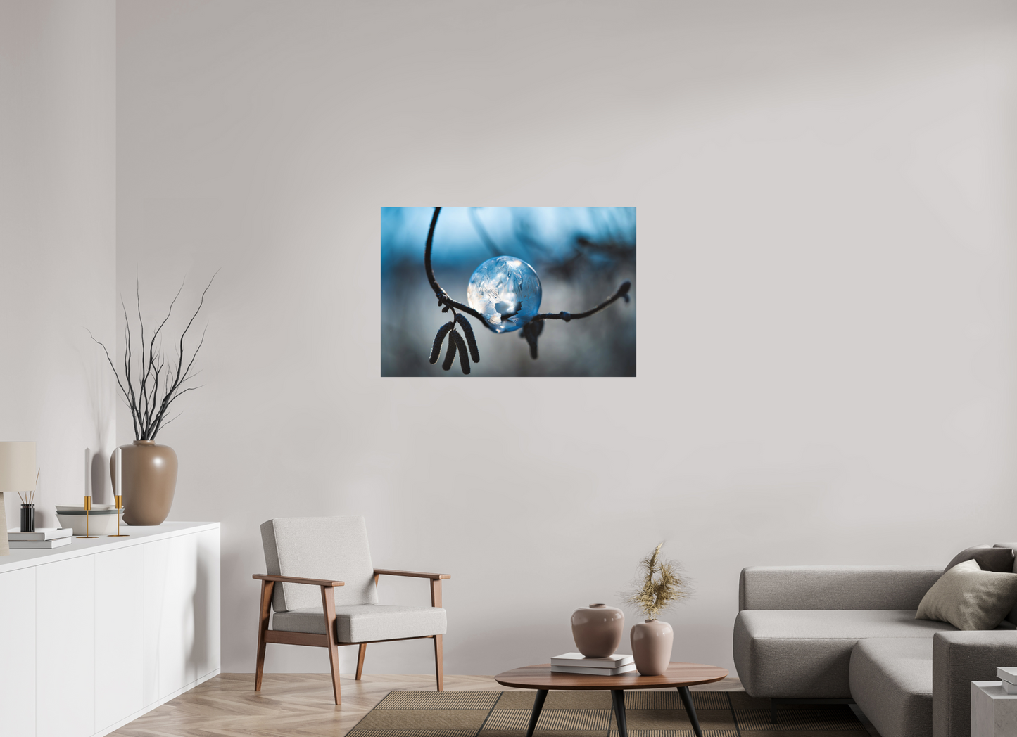 105 x 70 cm, Hahnemühle Photo Rag Bright White Gefrorene Winterblase