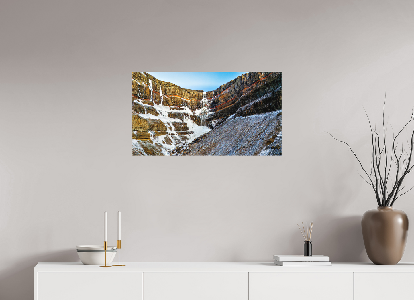 80 x 45 cm, Hahnemühle Photo Rag Bright White Hengifoss – Farben der Erde