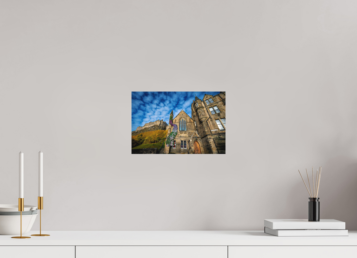 30 x 20 cm, Hahnemühle Photo Rag Bright White Blütenpfad nach Edinburgh Castle