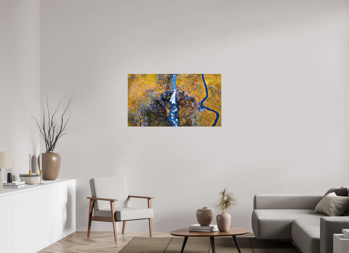 112 x 63 cm, Hahnemühle Photo Rag Bright White Hundafoss – Herbstfarben aus der Luft