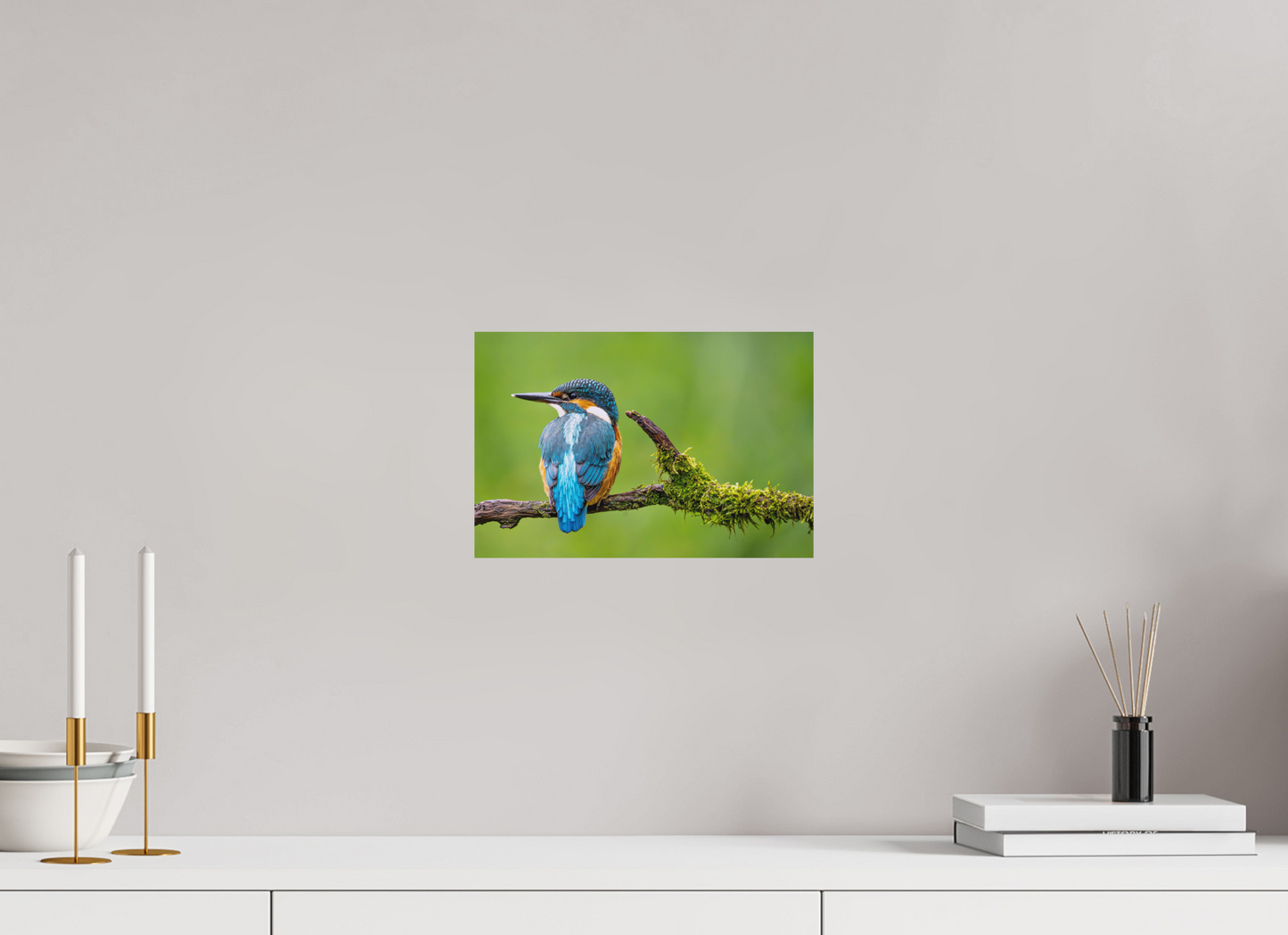 30 x 20 cm, Hahnemühle Photo Rag Bright White Eisvogel in Symmetrie