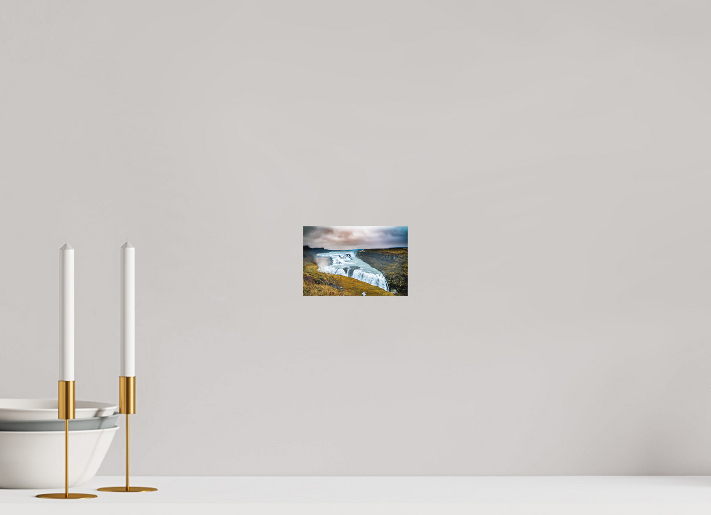 15 x 10 cm, Hahnemühle Photo Rag Bright White Gullfoss – Kraft der zwei Stufen
