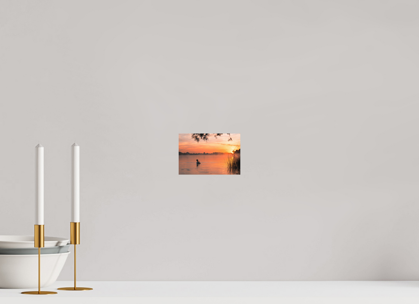 15 x 10 cm, Hahnemühle Photo Rag Bright White Yoga im See