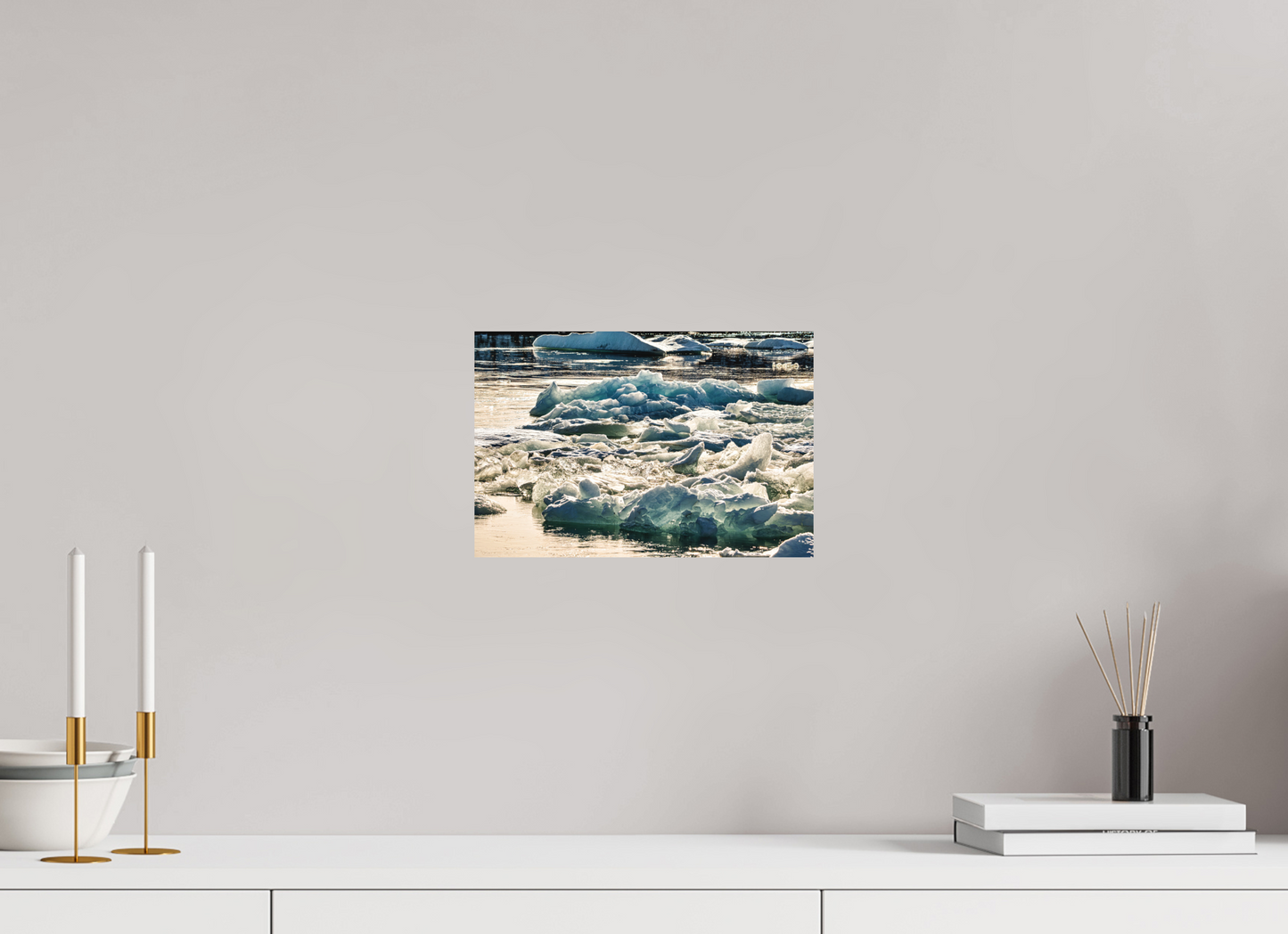 30 x 20 cm, Hahnemühle Photo Rag Bright White Gletscherlicht – Island