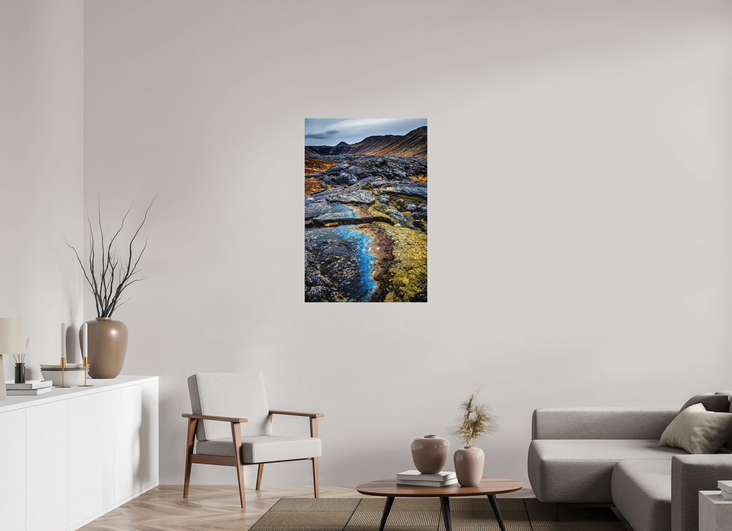 70 x 105 cm, Hahnemühle Photo Rag Bright White Farbspuren im jungen Lavastrom