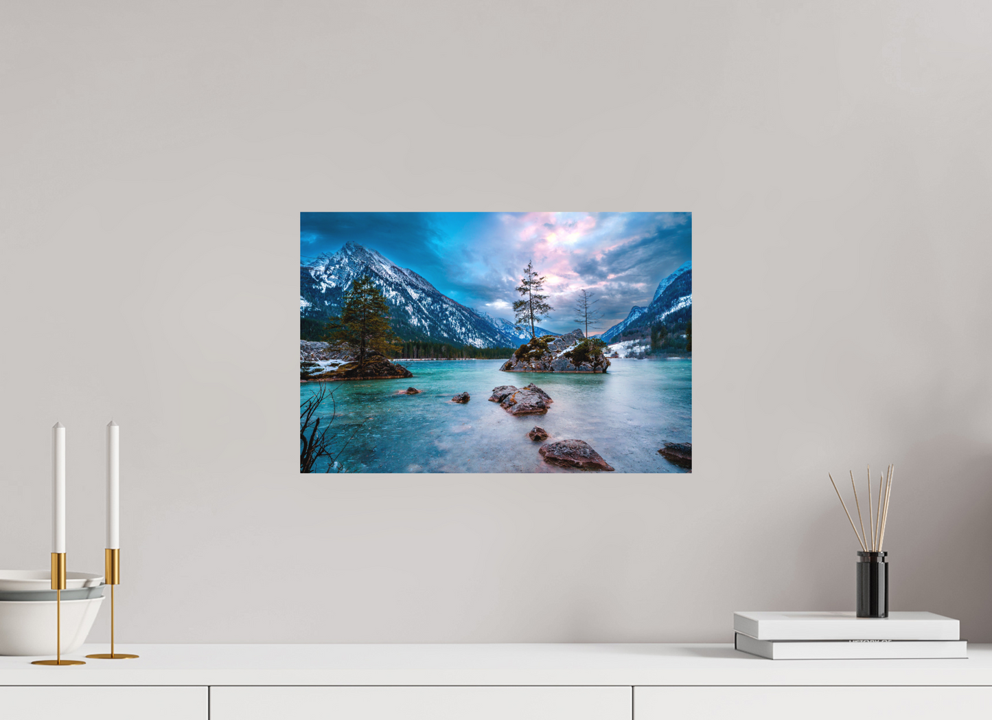 45 x 30 cm, Hahnemühle Photo Rag Bright White Winterzauber am Hintersee