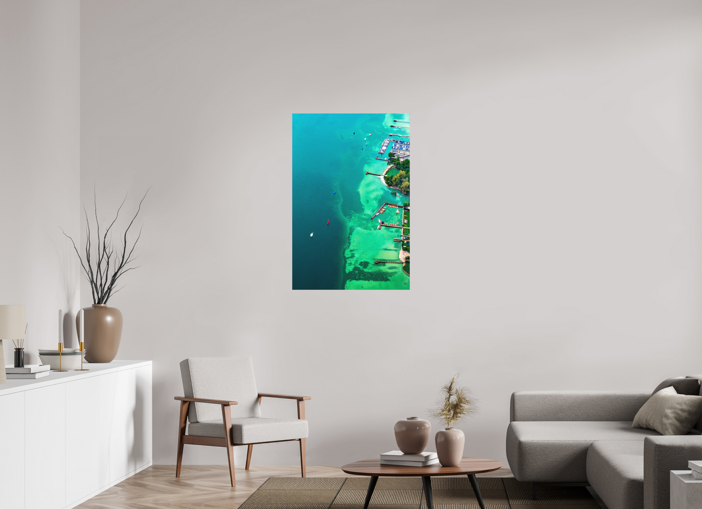 70 x 105 cm, Hahnemühle Photo Rag Bright White Mosaik über dem Tegernsee