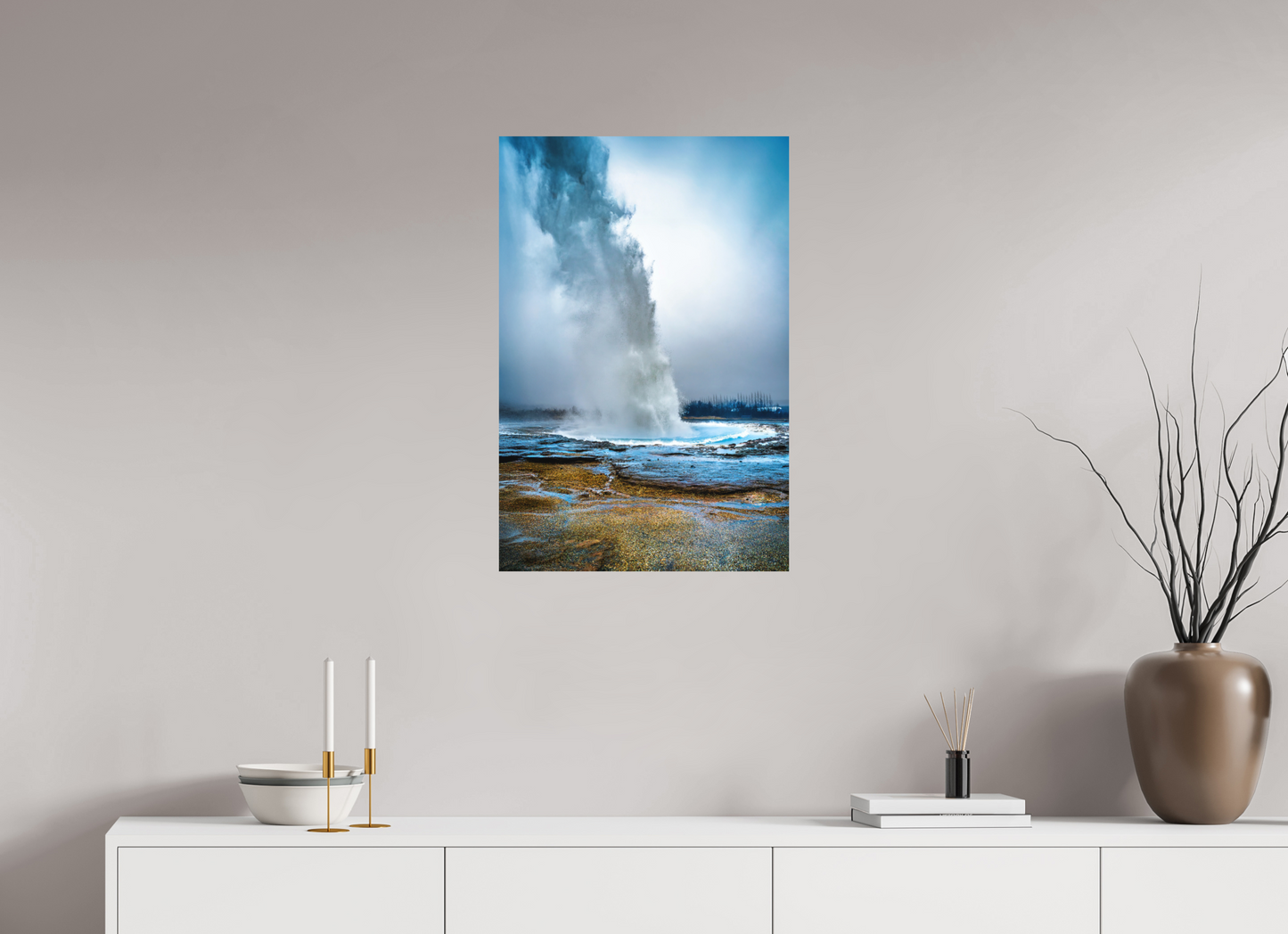 50 x 75 cm, Hahnemühle Photo Rag Bright White Der Atem des Strokkur