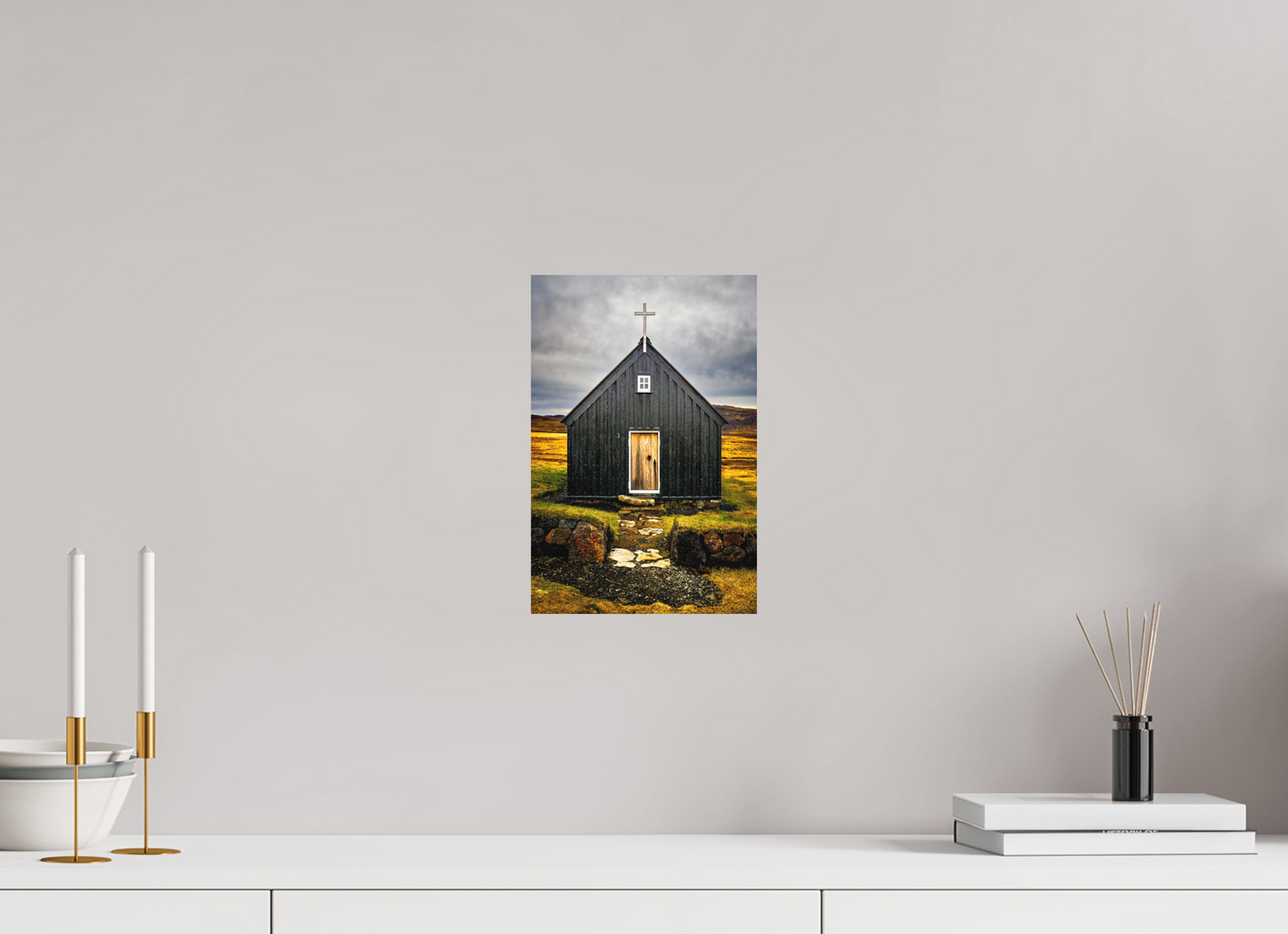 20 x 30 cm, Hahnemühle Photo Rag Bright White Schwarze Kapelle – Einsamkeit im Süden