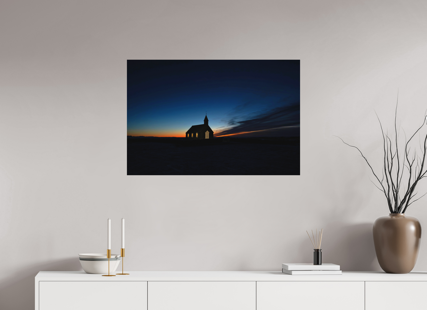 90 x 60 cm, Hahnemühle Photo Rag Bright White Schattenwelt - Budirkirkja