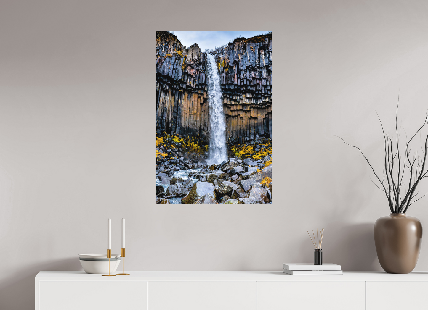 60 x 90 cm, Hahnemühle Photo Rag Bright White Svartifoss – Die Orgelwände aus Basalt